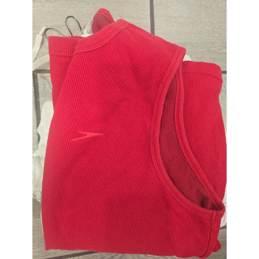 Y2K Vintage Speedo Red Mesh Athletic Tank Top – Size L‎
